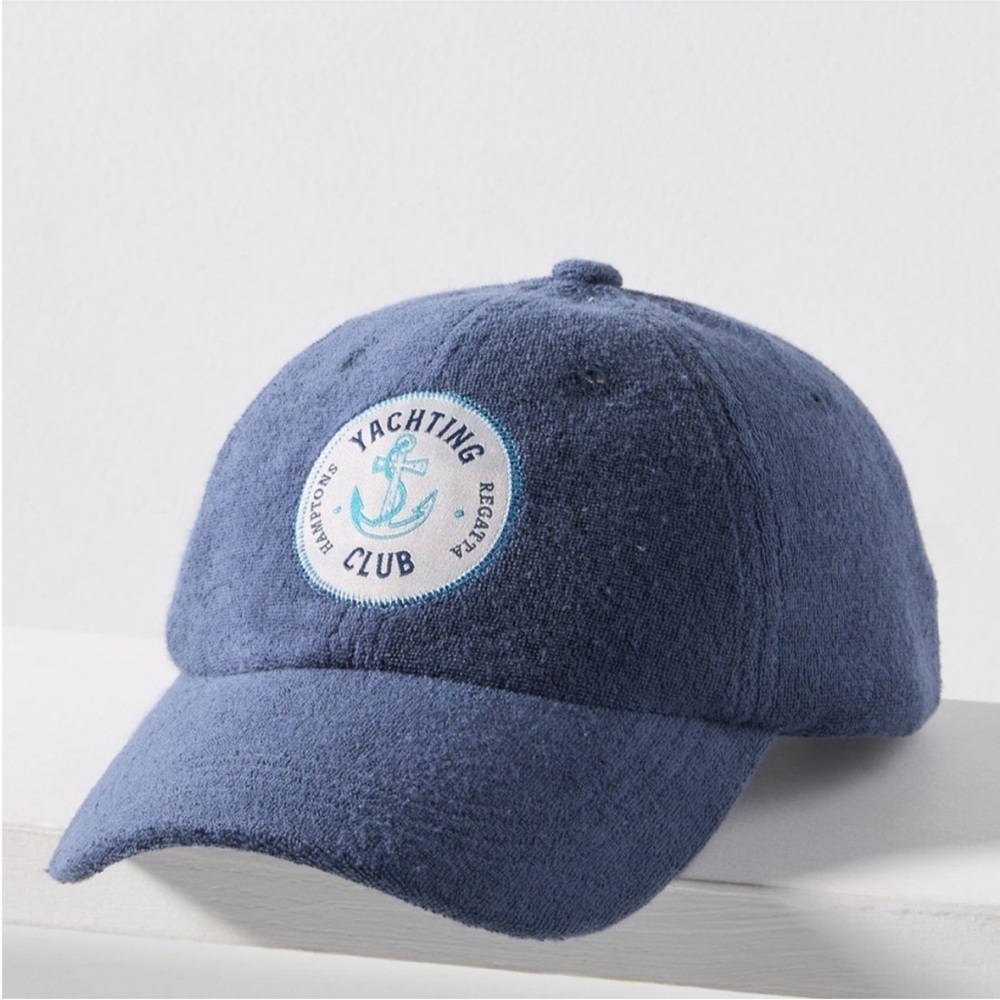 NWT Anthropologie Summer Sports Navy Yachting Club Baseball Cap